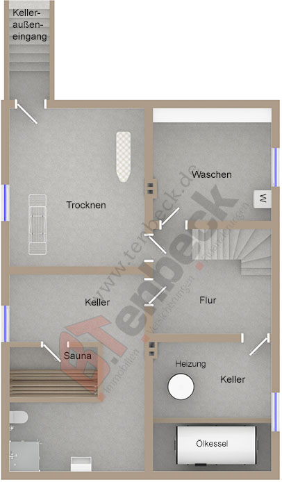 Grundriss - Keller Einfamilienhaus Bocholt