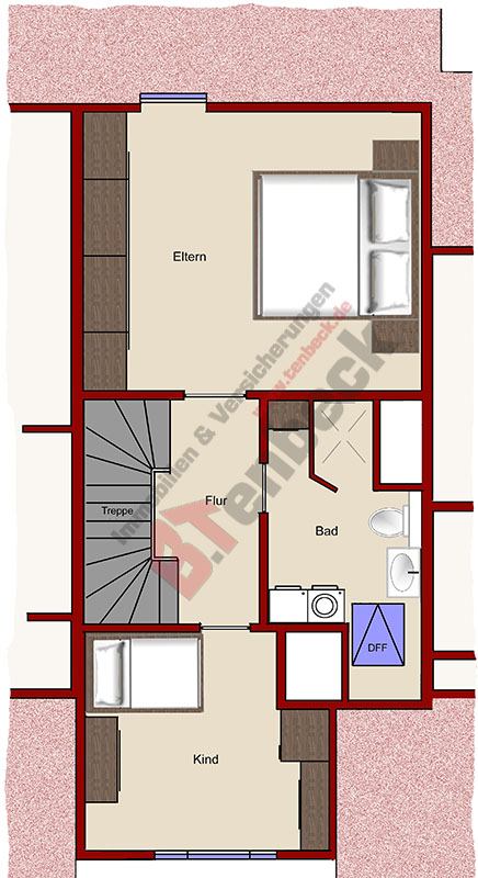 Grundriss - Dachgeschoss Wohnung Bocholt