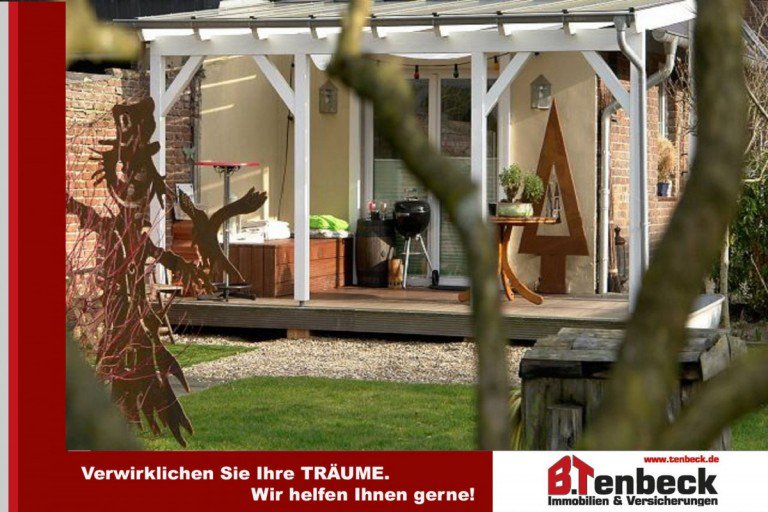 ... Ansicht Terrasse Bocholt Doppelhaush�lfte Freunde des gro�en Grundst�cks??? Sanierte Doppelhaush�lfte in ruhiger Lage von Bocholt!