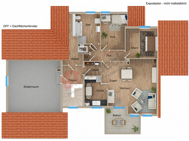 Grundriss - Dachgeschoss Zweifamilienhaus Borken