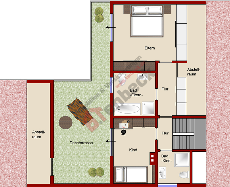 Grundriss - Obergeschoss Einfamilienhaus Bocholt