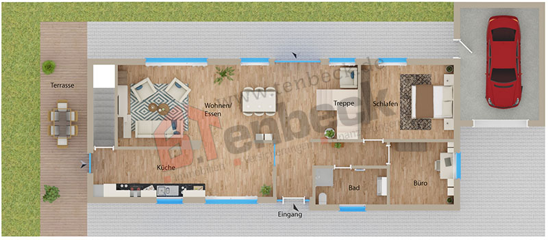 Grundriss - Erdgeschoss Einfamilienhaus Bocholt