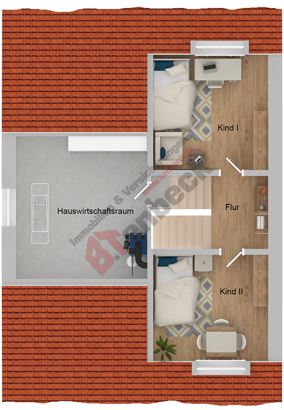 Dachgeschoss - Spitzboden Doppelhaush�lfte Bocholt