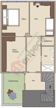 Grundriss - Obergeschoss Gem�tliches Reihenhaus in Bocholt!