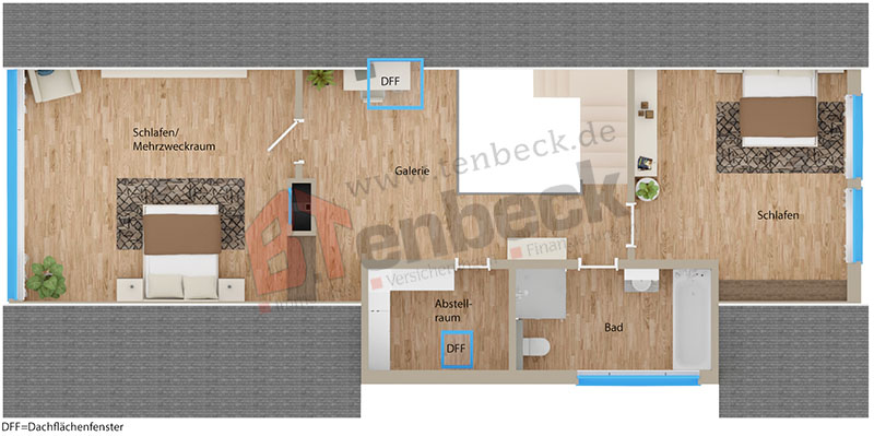 Grundriss - Dachgeschoss Einfamilienhaus Bocholt