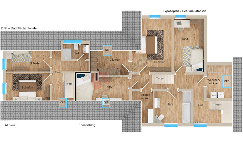 Grundriss - Dachgeschoss Einfamilienhaus Borken