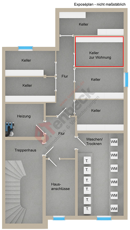 Grundriss - Keller Wohnung Bocholt
