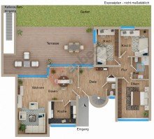 Grundriss - Erdgeschoss Bungalow in ruhiger Lage von Bocholt!